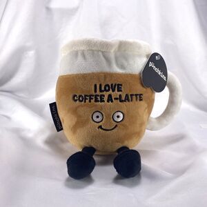 Punchkins "I Love Coffee A-Latte" Plush Coffee Latte coffee lover